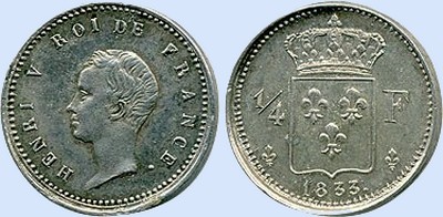 Quart de Franc HENRI V